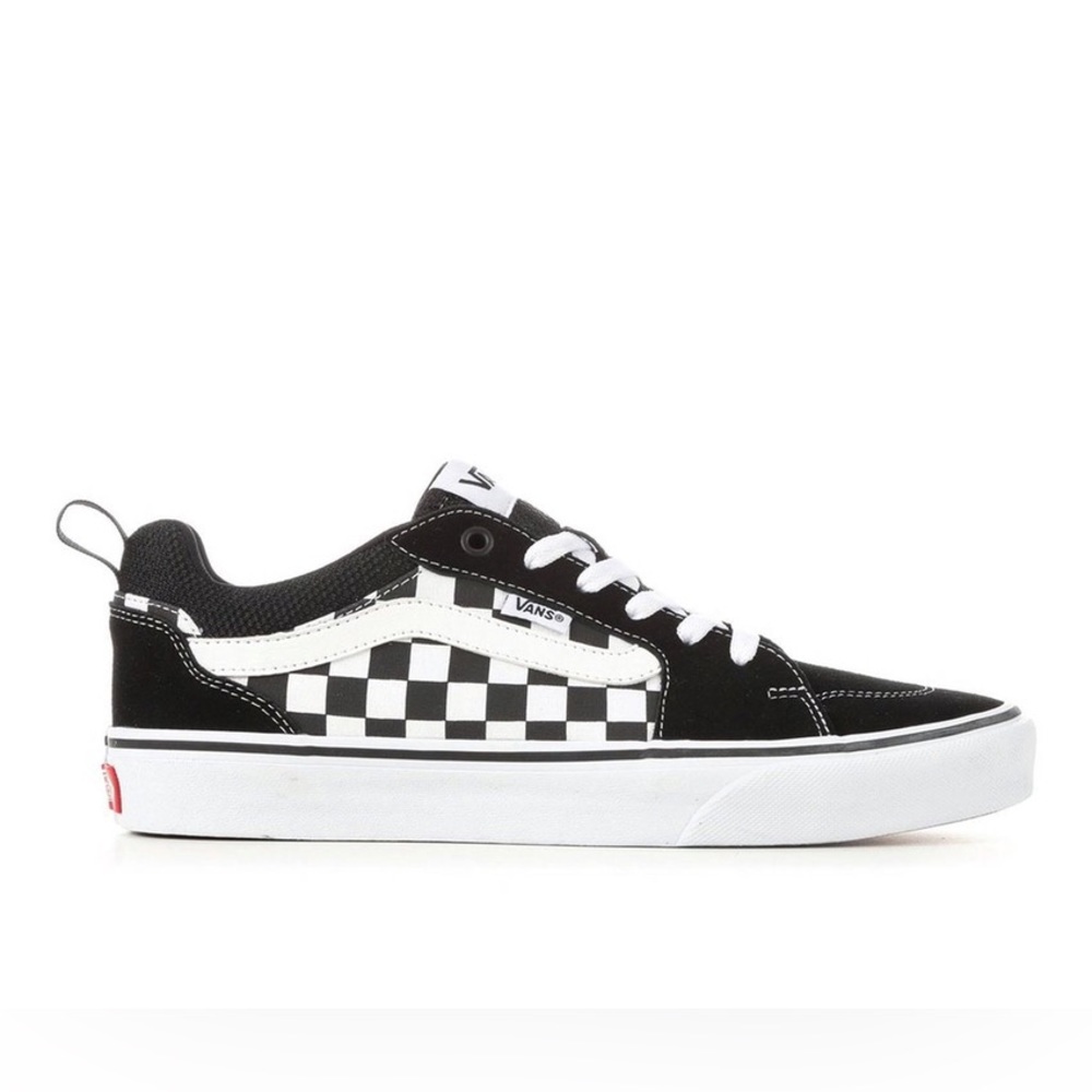 NEW Men’s Vans Filmore Checker Shoes Black White Gum Bottom